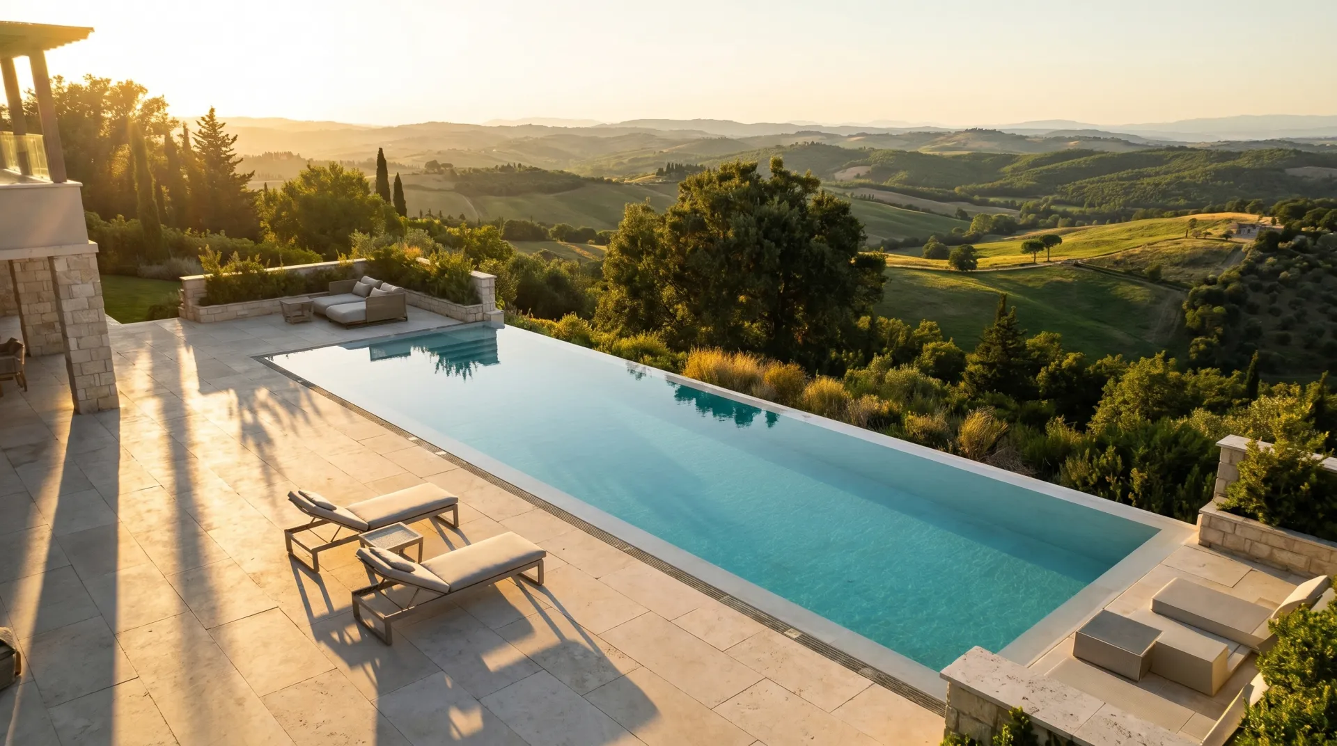 Villa Serena overlooking the Mediterranean hills